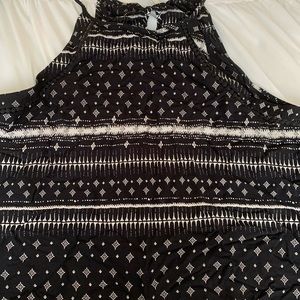 Black and white fancy tank top
